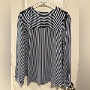 NWT Loft Blue & White striped blouse